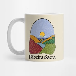 Riverside landscape in autumn Mug